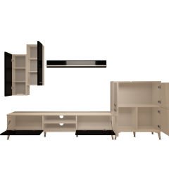 Decoraktiv Eko 6 Slm Dvd Silver Tv Ünitesi Tv Sehpası Beyaz - Siyah
