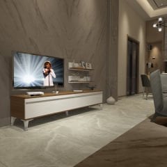 Decoraktiv Eko 4 Mdf Std Silver Tv Ünitesi Tv Sehpası