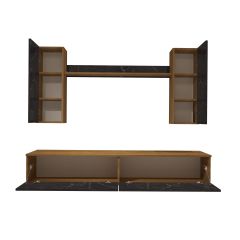 Decoraktiv Eko 7 Mdf Std Tv Ünitesi Tv Sehpası Pera - Siyah Mermer
