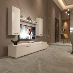 Decoraktiv Eko 7 Slm Std Tv Ünitesi Tv Sehpası Parlak Beyaz