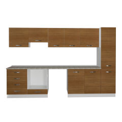 Decoraktiv Elite 325Q Ankastre Fırın Modüllü MDF Hazır Mutfak Dolabı Ceviz