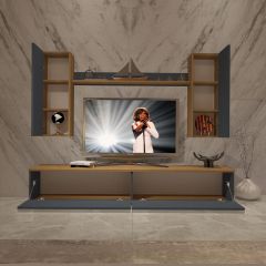 Decoraktiv Eko 7 Mdf Std Tv Ünitesi Tv Sehpası Pera - Antrasit