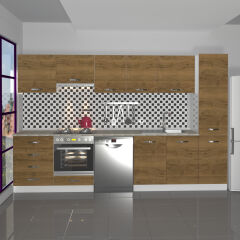 Decoraktiv Elite 325Q Ankastre Fırın Modüllü MDF Hazır Mutfak Dolabı Pera