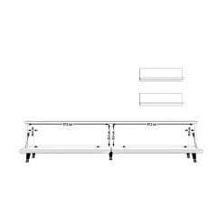 Decoraktiv Eko 4 Mdf Std Silver Tv Ünitesi Tv Sehpası Beyaz - Antrasit