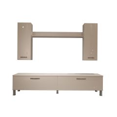 Decoraktiv Eko 7 Slm Std Krom Ayaklı Tv Ünitesi Tv Sehpası Parlak Beyaz