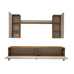 Decoraktiv Eko 7 Mdf Std Krom Ayaklı Tv Ünitesi Tv Sehpası Pera - Beyaz