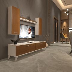 Decoraktiv Eko 7 Slm Std Retro Tv Ünitesi Tv Sehpası Beyaz - Ceviz