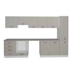 Decoraktiv Elite 325Q Ankastre Fırın Modüllü MDF Hazır Mutfak Dolabı Kumtaşı