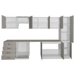 Decoraktiv Elite 325Q Ankastre Fırın Modüllü MDF Hazır Mutfak Dolabı Kumtaşı