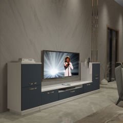 Decoraktiv Trendstyle On2 Mdf Tv Ünitesi Tv Sehpası Beyaz - Antrasit