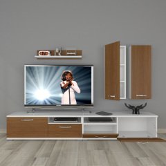 Decoraktiv Eko 5220D Mdf Tv Ünitesi Tv Sehpası Beyaz - Ceviz