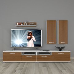 Decoraktiv Eko 5220D Mdf Tv Ünitesi Tv Sehpası Beyaz - Ceviz