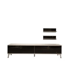 Decoraktiv Eko 4 Mdf Std Gold Tv Ünitesi Tv Sehpası Beyaz - Siyah