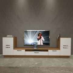 Decoraktiv Trendstyle On2 Mdf Tv Ünitesi Tv Sehpası Ceviz - Beyaz
