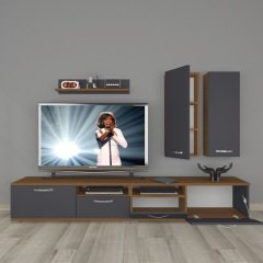 Decoraktiv Eko 5220D Mdf Tv Ünitesi Tv Sehpası Ceviz - Antrasit