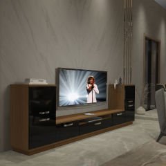 Decoraktiv Trendstyle On2 Mdf Tv Ünitesi Tv Sehpası Ceviz - Siyah