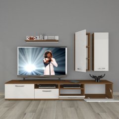 Decoraktiv Eko 5220D Mdf Tv Ünitesi Tv Sehpası Ceviz - Beyaz