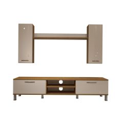 Decoraktiv Eko 7 Mdf Dvd Krom Ayaklı Tv Ünitesi Tv Sehpası Pera - Beyaz