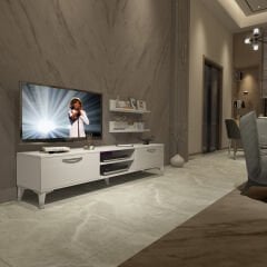 Decoraktiv Eko 4 Mdf Dvd Silver Tv Ünitesi Tv Sehpası