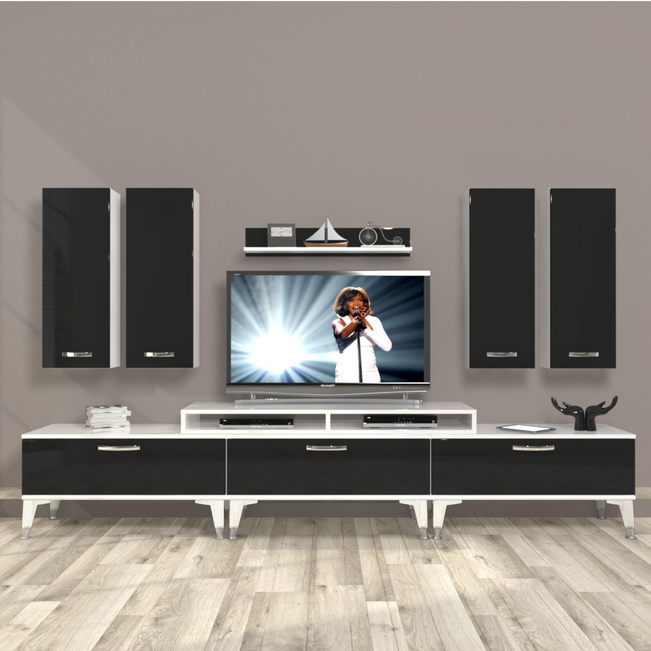 Decoraktiv Ekoflex 8D Slm Silver Tv Ünitesi Tv Sehpası