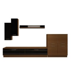 Decoraktiv Eko 6B Slm Dvd Tv Ünitesi Tv Sehpası Ceviz - Siyah