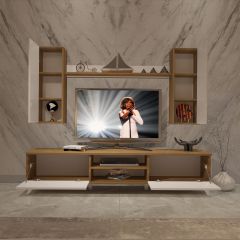 Decoraktiv Eko 7 Mdf Dvd Retro Tv Ünitesi Tv Sehpası Pera - Beyaz