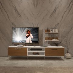 Decoraktiv Eko 4 Mdf Dvd Silver Tv Ünitesi Tv Sehpası Beyaz - Ceviz