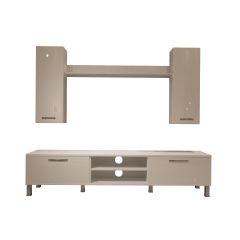 Decoraktiv Eko 7 Slm Dvd Krom Ayaklı Tv Ünitesi Tv Sehpası Parlak Beyaz