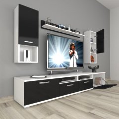 Decoraktiv Eko 5220DA Mdf Tv Ünitesi Tv Sehpası Beyaz - Siyah