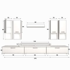 Decoraktiv Ekoflex 8DA Mdf Tv Ünitesi Tv Sehpası Ceviz - Siyah