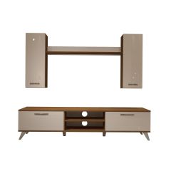 Decoraktiv Eko 7 Slm Dvd Retro Tv Ünitesi Tv Sehpası Ceviz - Beyaz