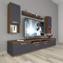 Decoraktiv Eko 5220DA Mdf Tv Ünitesi Tv Sehpası Ceviz - Antrasit