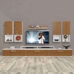 Decoraktiv Ekoflex 8DA Mdf Krom Ayaklı Tv Ünitesi Tv Sehpası