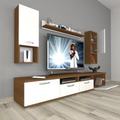 Decoraktiv Eko 5220DA Mdf Tv Ünitesi Tv Sehpası Ceviz - Beyaz