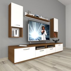 Decoraktiv Eko 5220DA Mdf Tv Ünitesi Tv Sehpası Ceviz - Beyaz