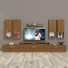 Decoraktiv Ekoflex 8DA Mdf Krom Ayaklı Tv Ünitesi Tv Sehpası