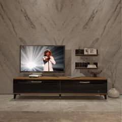 Decoraktiv Eko 4 Slm Std Silver Tv Ünitesi Tv Sehpası Ceviz - Siyah