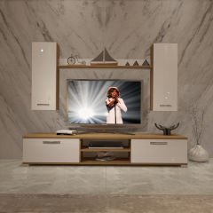 Decoraktiv Eko 5D Mdf Dvd Tv Ünitesi Tv Sehpası Pera - Beyaz