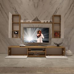 Decoraktiv Eko 5D Mdf Dvd Tv Ünitesi Tv Sehpası Pera - Beyaz