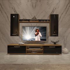 Decoraktiv Eko 5D Mdf Dvd Tv Ünitesi Tv Sehpası Pera - Siyah