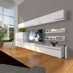 Decoraktiv Eko 8 Mdf Std Tv Ünitesi Tv Sehpası Parlak Beyaz