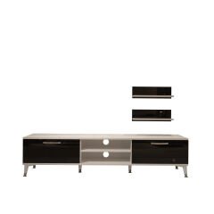 Decoraktiv Eko 4 Slm Dvd Silver Tv Ünitesi Tv Sehpası Beyaz - Siyah