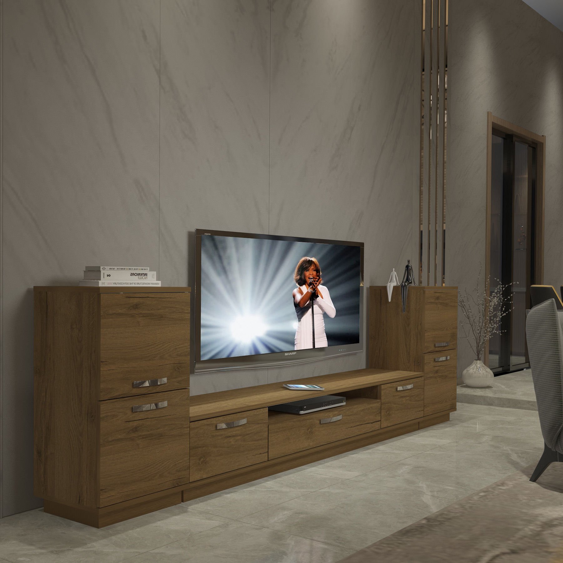 Decoraktiv Trendstyle On2 Mdf Tv Ünitesi Tv Sehpası Pera