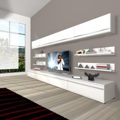 Decoraktiv Eko 360Y Mdf Tv Ünitesi Tv Sehpası Parlak Beyaz