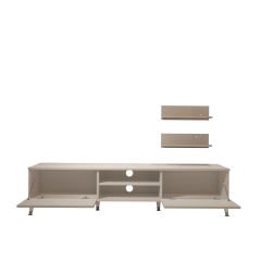 Decoraktiv Eko 4 Slm Dvd Silver Tv Ünitesi Tv Sehpası Parlak Beyaz