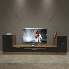 Decoraktiv Trendstyle On2 Mdf Tv Ünitesi Tv Sehpası Pera - Siyah