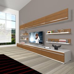 Decoraktiv Eko 360Y Mdf Tv Ünitesi Tv Sehpası Beyaz - Ceviz