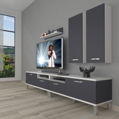 Decoraktiv Eko 5220D Mdf Krom Ayaklı Tv Ünitesi Tv Sehpası