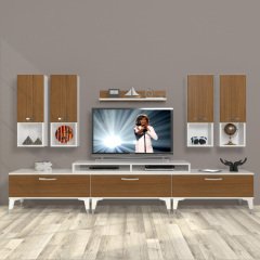 Decoraktiv Ekoflex 8DA Mdf Silver Tv Ünitesi Tv Sehpası Beyaz - Ceviz