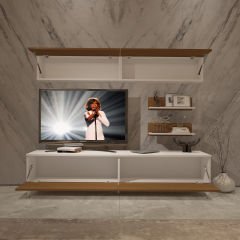 Decoraktiv Eko 5 Mdf Std Silver Tv Ünitesi Tv Sehpası Beyaz - Ceviz
